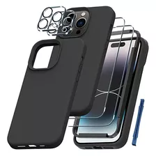 [5 En 1] Qhohq Para Teléfono 14 Pro Case, Con 2 Paquetes De