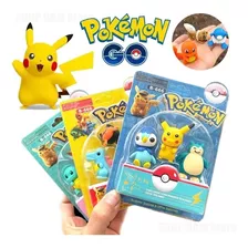 Kit 3 Miniaturas Pokémon Go Detetive Pikachu Squirtle Bulba 