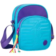 Bolsa Luluca Menina Tiracolo Juvenil Nylon Bag Transversal Cor Azul-turquesa