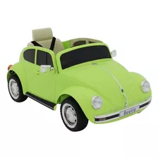 Mini Carro Eletrico Infantil Beetle 12v Luzes De Led E Som