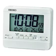 Seiko Reloj Despertador Digital Everything De 4 , Blanco