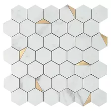 Malla Decorativa Pvc Autoadherible Carrara Para Muro 10 Pzas