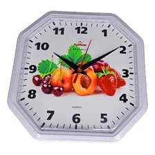Relógio De Parede De Cozinha Fruta Preto Plashome