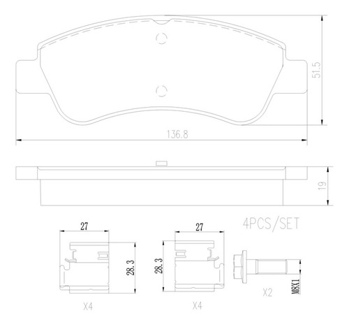 Balatas Delanteras Peugeot 208 2016 1.6l Brembo Foto 2