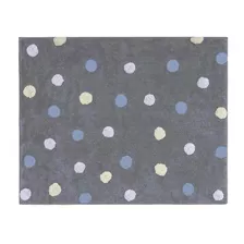 Tapete Nina Rugs Multidots Cinza - Azul/amarelo/br 160x120