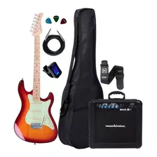 Kit Guitarra Sts100 Cherry Sunburst Capa Cubo + Acessórios