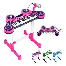 Piano Eletrônico Infantil Grande Show C/microfone Unik Toys