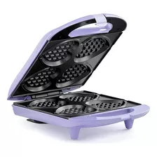 Holstein Housewares Máquina Para Hacer 4 Waffles Mshf-09031r Diseño Corazón Antiadherente Color Lavanda