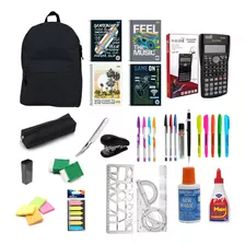 Kit Escolar Masculino Faculdade Ensino Médio Com Mochila