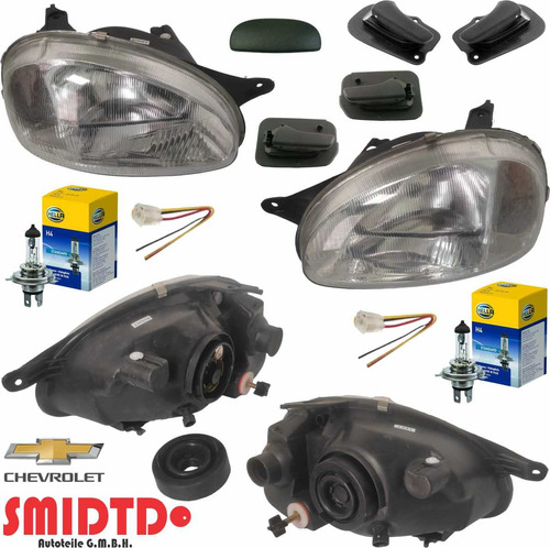 Faros Rayados Manijas Y Focos Chevrolet Chevy 1.4 1994-2003 Foto 3