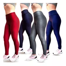 Calça Legging Cós Alto Fitness Cores Lisas