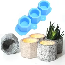 Molde Silicona X3 Maceta Vaso Hielo Yeso Acrílico Cemento 