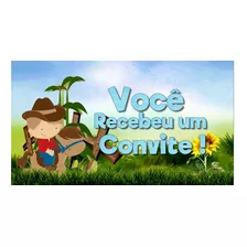 Convite Virtual Animado Personalizado Fazendinha