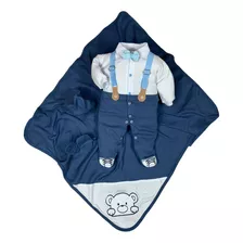 Kit Saída Maternidade Menino Bebê Masculina Suspensório