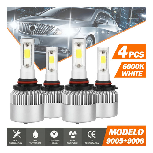 9005 9006 Kit De Focos Led Para Buick Luz Alta Y Baja 8000lm