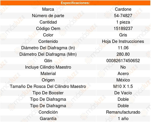 Booster Frenos Pontiac Montana Sv6 2005 Cardone Foto 5