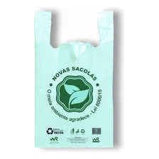 Sacolas Plásticas Ecológicas Biodegradável Verde 38cm X 50cm