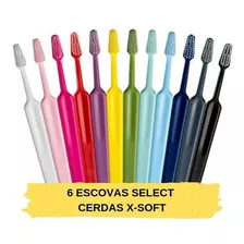 Kit 6 Escova Dental Tepe Select Extra Soft Cores Sortidas