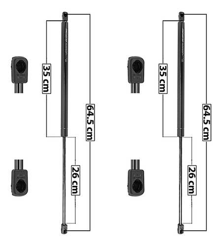 Par Amortiguadores 5ta Puerta Spart Toyota Sienna 04 A 08 Foto 3