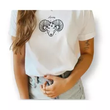 Camiseta Damas En Algodón Con Estampado Signo Zodiacal