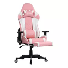 Ohaho - Silla De Oficina Para Juegos, Estilo De Carreras, A. Color Rosado/blanco