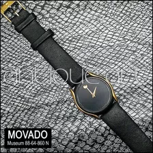 A64 Reloj Movado Museum 88-64-860n Men's Watch Gold Tone