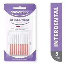 Escova Interdental Powerdent Cilindrica 3mm 10 Unidades 1236