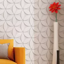 Adesivo De Parede Pra Quarto Sala 3d Branco Floral Cinza 10m