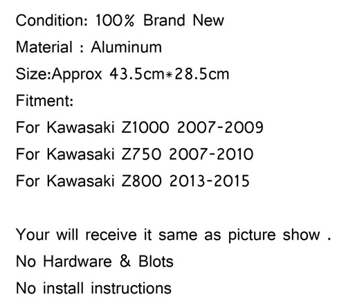 Protector Radiador Para Kawasaki Z1000 07-09 Z750 Z800 13-15 Foto 5
