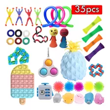 35 Piezas Pop Iit Push Fidget Set Juguetes Sensoriales