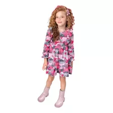 Vestido Nanai Infantil Juvenil Menina Inverno Leve 10 A 16