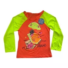 Blusa Infantil Proteção Solar Uv50+ Flamingo Revela Na Água