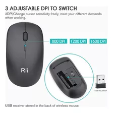 Rii Rk102 - Teclado Inalámbrico Y Ratón Óptico Inalámbrico P