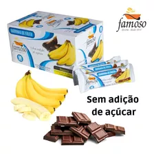 Display 25 Bananinhas Com Chocolate Meio Amargo Sem Açúcar