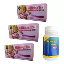 3 Te Adelgazante Slimming + Devorador De Grasas Plus