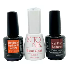 Kit Para Uñas Y Manicuria Ultrabond + Base Coat + Nail Prep