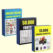 900 Kit Festas Silhouettes Arquivos De Corte E 50000 Fontes