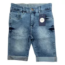 Bermuda Jeans Masculina Juvenil Infantil 10 12 14 16 Anos