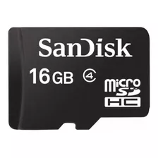 Cartão De Memória Sandisk Sdsdqm-016g-b35a Com Adaptador Sd 16gb