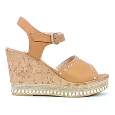 Sandalias Mujer Cuero Confort Taco Chino 10 Cm Hot Rimini