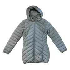 Campera Mujer Inflable Gris Forro Plush Marina Giovannini 