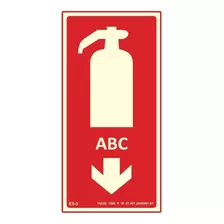 Placa De Sinalização De Extintor Abc
