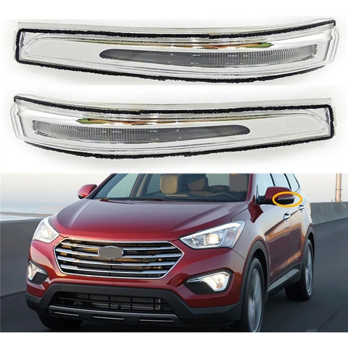 1 Par Espejo Retrovisor Seal De Giro Para Hyundai Santa Fe Foto 6