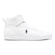 Tenis Polo Ralph Lauren Bota Logo Bordado Blanco Hombre B