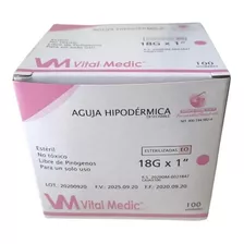 Aguja HiPodérmica Lifecare 18g X 1, Caja X 100 Unidades