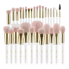 Juego De Pinceles De Maquillaje Beili White Golden 30pcs Sof