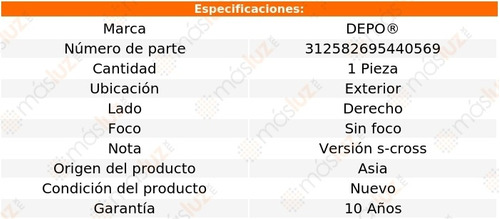 Calavera Ext Der S/foco Suzuki Sx4 14/17 Depo Foto 4