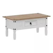 Mesa De Living Cajones Ratona Auxiliar Rack Madera Maciza