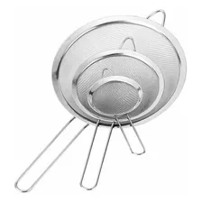 Kit Com 3 Peneiras Coador Inox Utensílios Cozinha