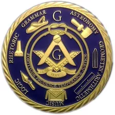 Moneda Masonica Chapada En Oro, Importada
